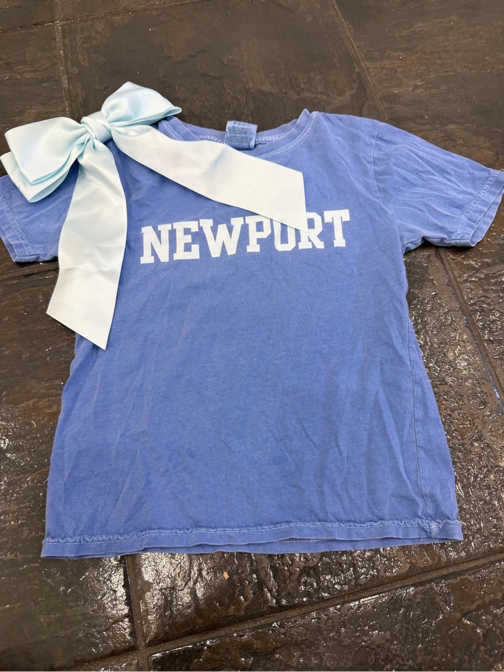 Zara Girls Outfit Bundle Denim Shorts Bow Ribbed Tee Newport Top Size 6-7 - Picture 13 of 13